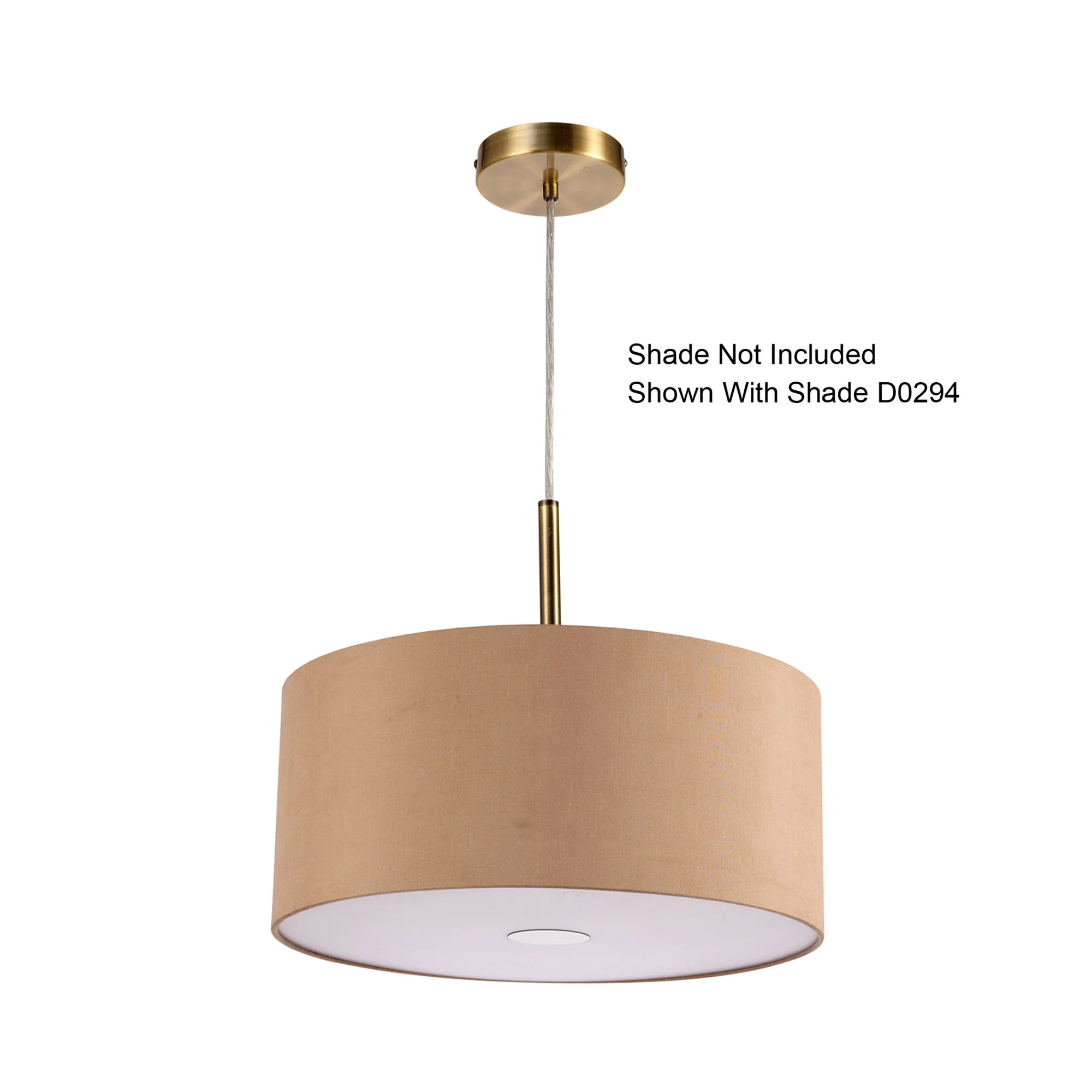 Baymont Pendant 3 Light Antique Brass D0340  Deco Baymont AB